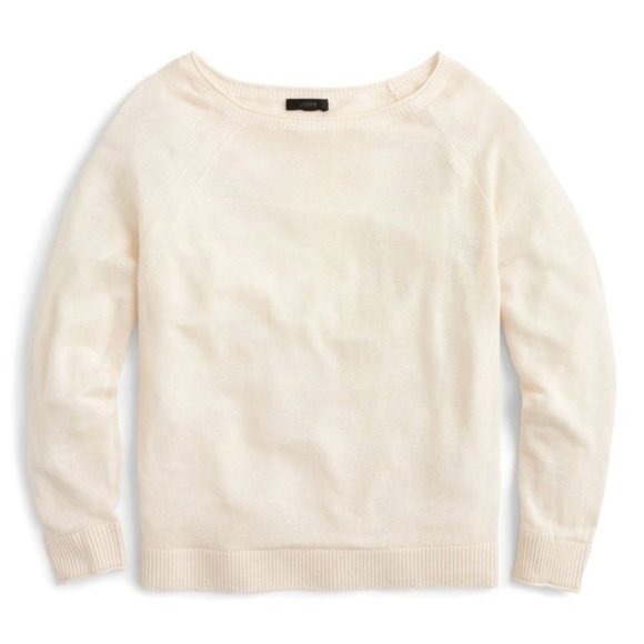 J. Crew Sweaters - J. Crew Linen Blend Pullover Sweater in Ecru - S